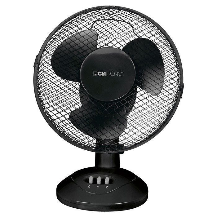Ventilateur de table - Clatronic - VL 3601 - Oscillation - 2 niveaux de vitesse - Noir