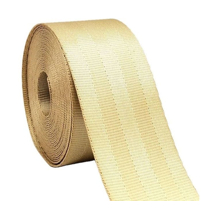Sangle 48mm Beige Doré 10 mètres style ceinture de sécurité en polyester sangle bagages sacs anse bandoulière couture chaises