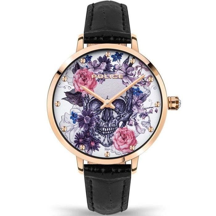 Montre femme - Police - PL16032MSR-01 - Cuir - Acier inoxydable - 36MM