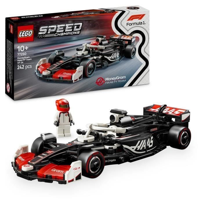 LEGO Speed Champions 77250 Voiture F1 MoneyGram Haas Team VF-24 - Jouet dès 10 ans