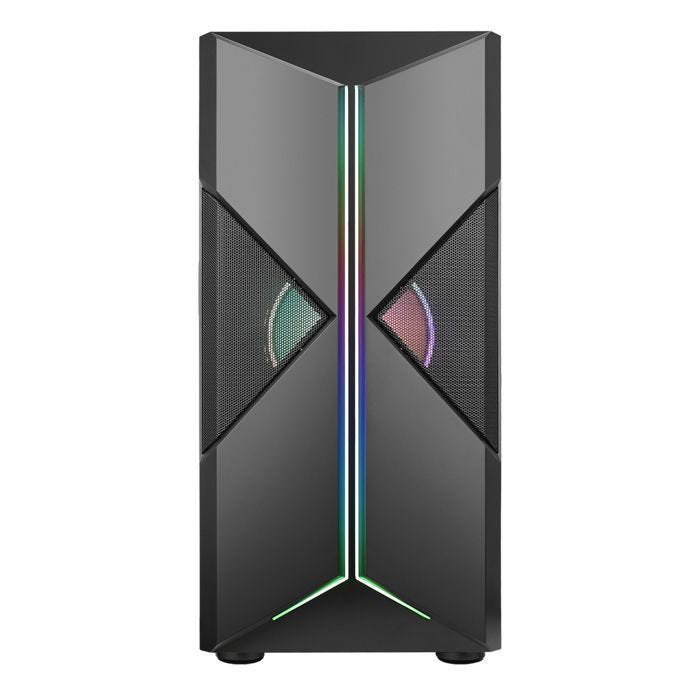Boitier Moyen Tour ATX - ITEK - Spacirc XO RGB - Panneau vitré - Couleur Noir - RGB intégré