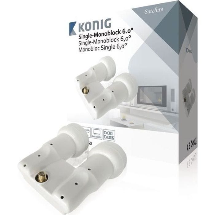 LNB MONOBLOC SINGLE DOUBLE TETE 0,2 dB SATELLITE ASTRA HOTBIRD 1 SORTIE