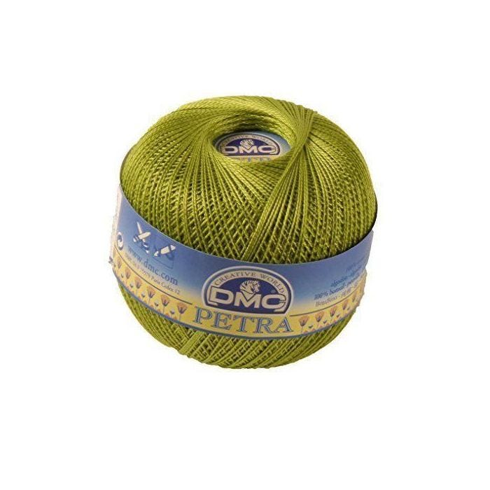 Fil DMC Petra, 100% coton, vert, Taille 5