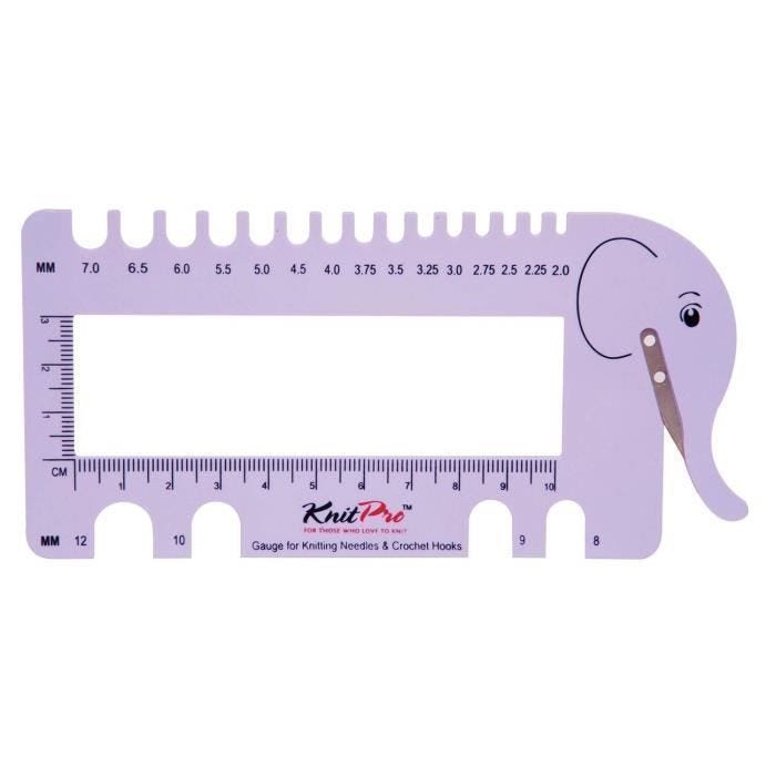 KnitPro Needle and Crochet View Sizer with Yarn Cutter, Lilac, 30 x 35 x 30 cm