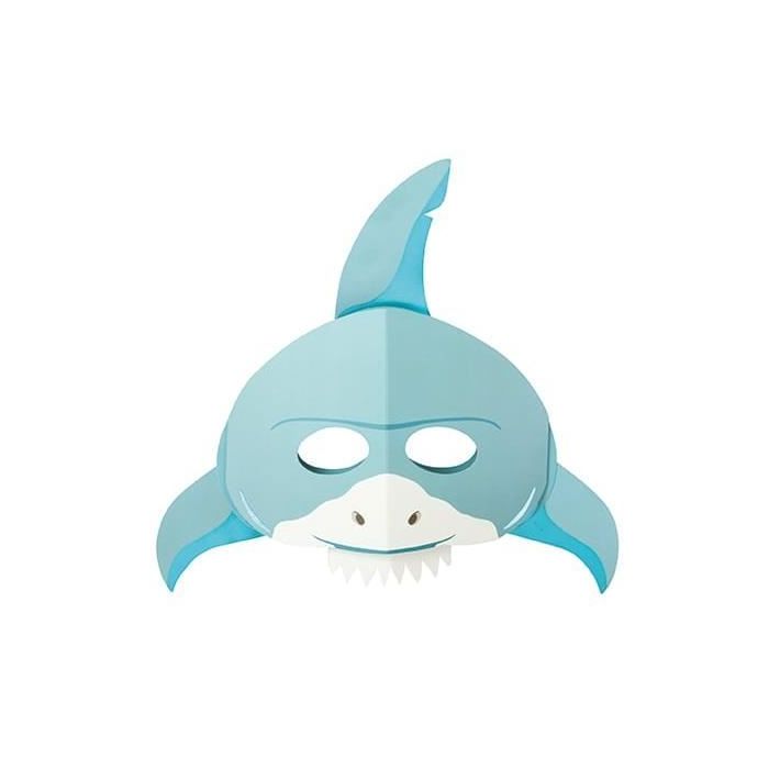 Masque 3D requin à monter - MegaCrea DIY - Adulte - Intérieur - Bleu