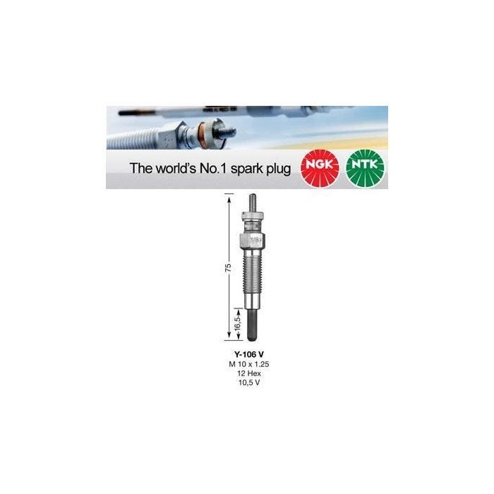NGK Y-106V - Y106V - 6926 Bougie de préchauffage - d'allumage NGK Composant