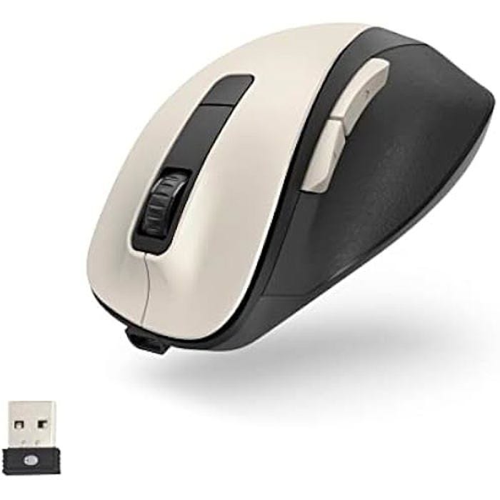 Souris sans Fil - HAMA - MW-500 - Rechargeable USB C - 2.4 GHz - Capteur Blue Wave 1600 dpi