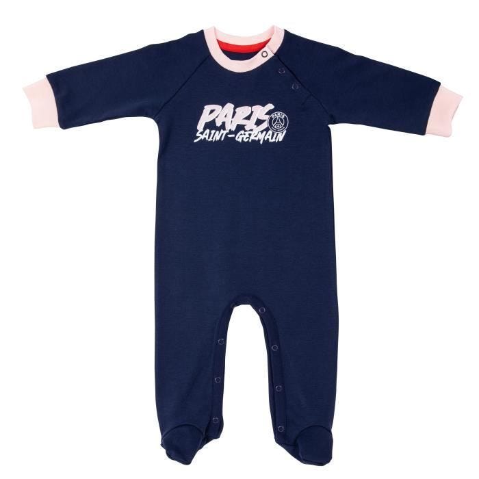 Grenouillère pyjama bébé fille PSG - Collection officielle PARIS SAINT GERMAIN