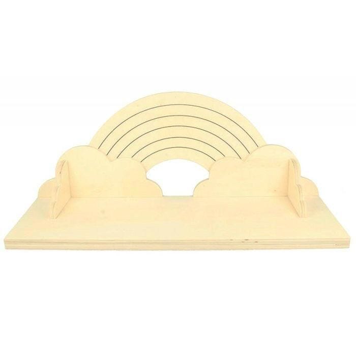 Étagère murale - ARTEMIO - Rainbow 40cm - Beige - Aspect bois - Contemporain