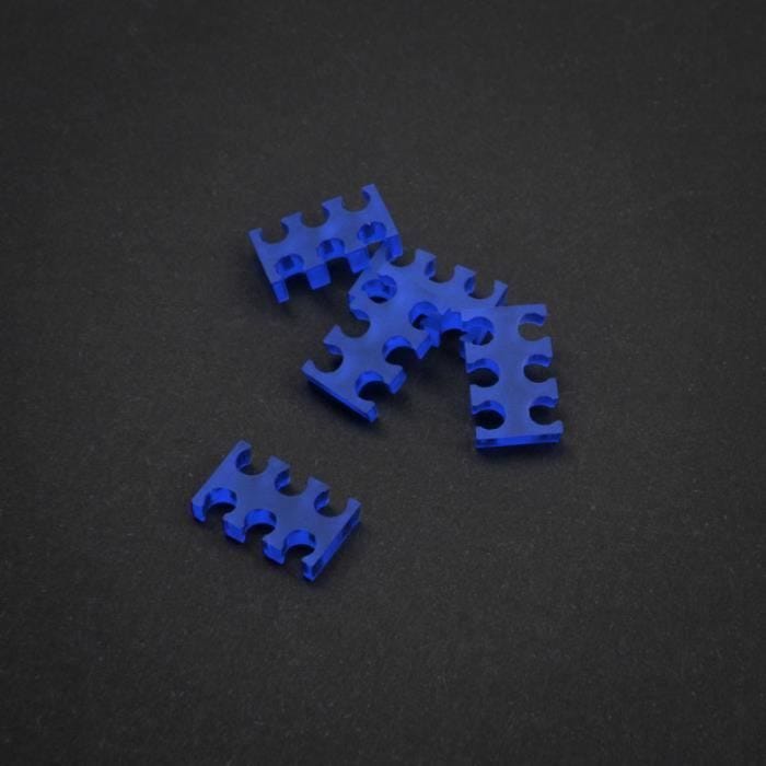 KING MOD SERVICES Customisation PC King Mod Service 6-Slot Kabelkamm 3mm klein - blau - 5er Set 113987
