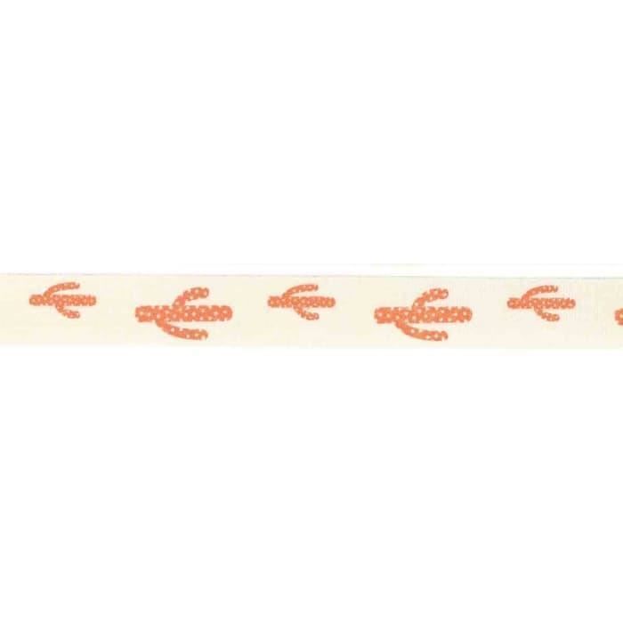 Ruban en coton - MÉGACRÉA - Cactus orange - 1,5 cm - 2 m - Créations originales