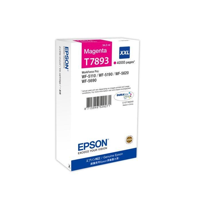 Cartouche d'impression EPSON T7893 - Magenta - Taille XXL - 4000 pages