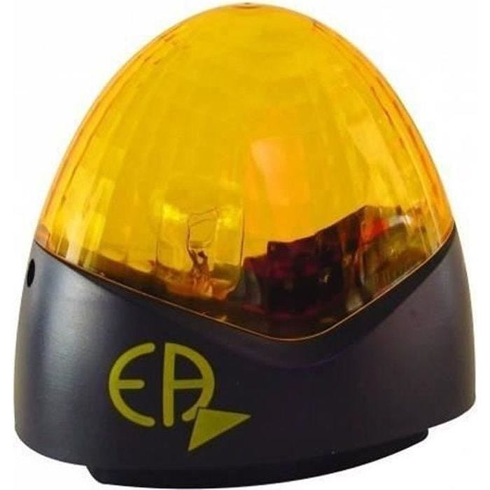 FEU CLIGNOTANT ORANGE 230V 40W PORTAIL LUMINEUX