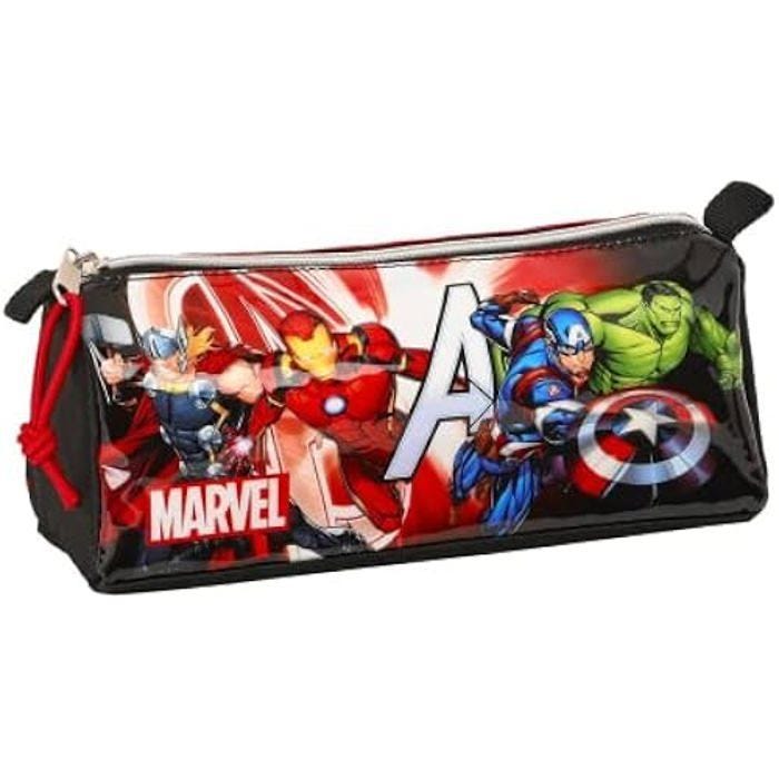 Trousse - SAFTA - Avengers Infinity - Zippée - 21x8x7 cm - Mixte Enfant - Rouge/Noir