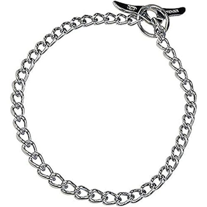 Collier papillon - HERM SPRENGER - Acier chromé - 3 mm - Pour chiens jusqu'à 40 kg - Couleur gris