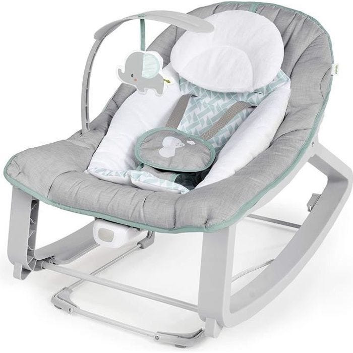 INGENUITY Transat bébé balancelle évolutif 3-en-1 Keep Cozy - Weaver - 3 Positions: arche avec jouets peluches amovible, 0 à 30 mois