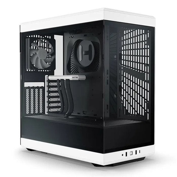 Boitier PC Moyen Tour HYTE Y40 (Noir/Blanc) - Support GPU 4 emplacements - Refroidissement efficace