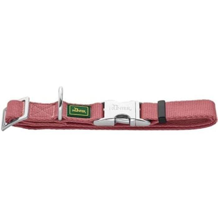 Collier pour chien - HUNTER - Inari - Aluminium léger - Rouge pastel - Taille L (40-55 cm)