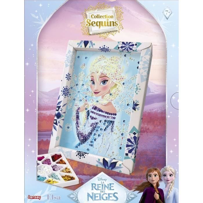 Jeu de création - LANSAY - Collection sequins - ELSA LA REINE DES NEIGES - Dès 7 ans