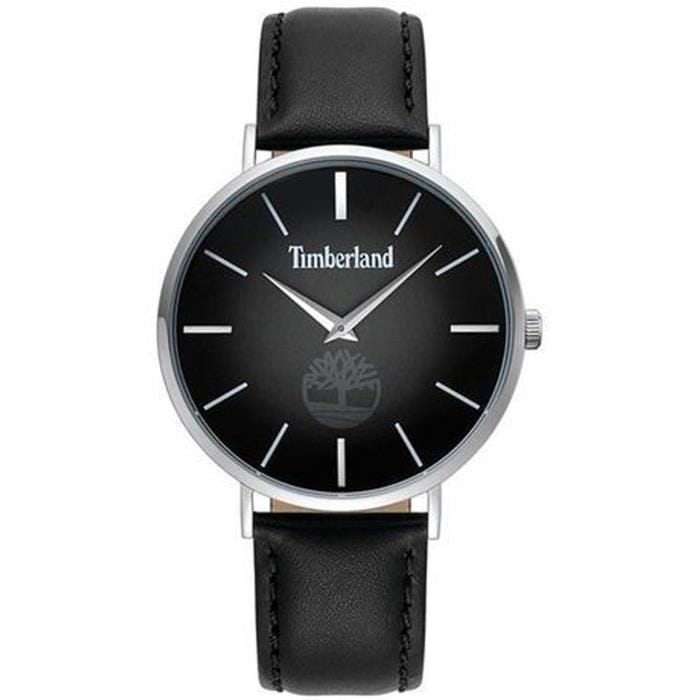 Montre - TIMBERLAND - Rangeley - Cuir noir - Acier inoxydable - Analogique - Chic