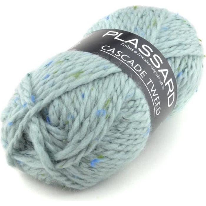 Pelote de laine Cascade Tweed 22 Bleu Moyen Tweed - Plassard