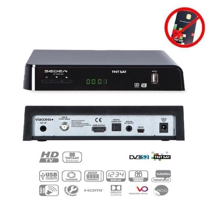 SEDEA DÉCODEUR SATELLITE TNTSAT – ST 5200 HD (VENDU SANS CARTE TNTSAT, SUR ASTRA 19.2°)