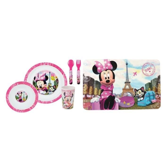DISNEY MINNIE - Ensemble repas avec couverts + set de table