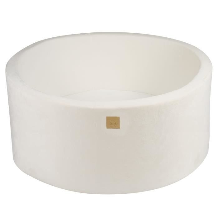Piscine en Mousse - MeowBaby - 90x40cm - Certifié - Supersoft Velvet - Blanc