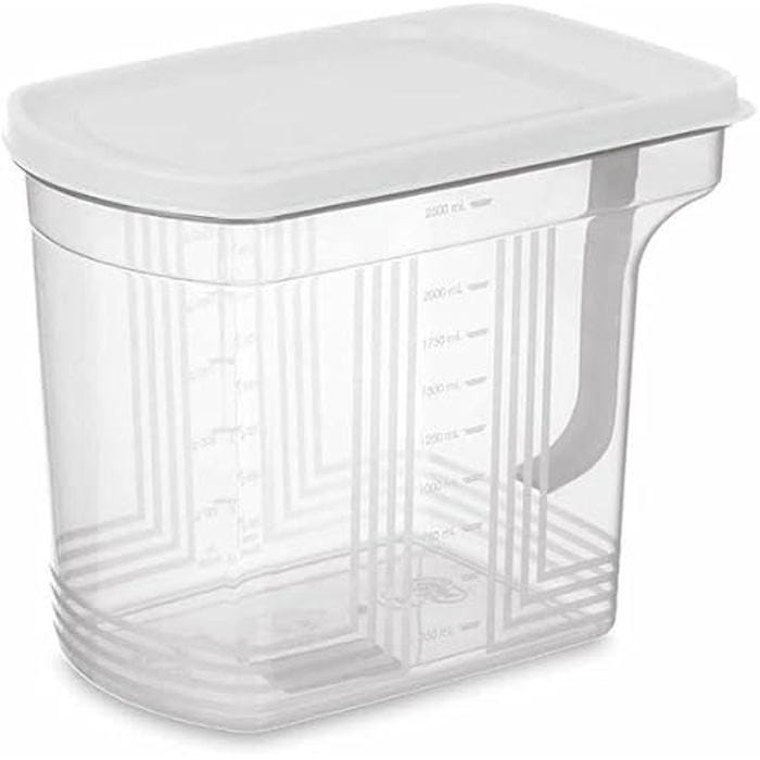 Boîtes de rangement pour réfrigérateur - Kinvara - Lot de 24 - Gris transparent - 2,5 l - 20,5 x 17 x 13 cm