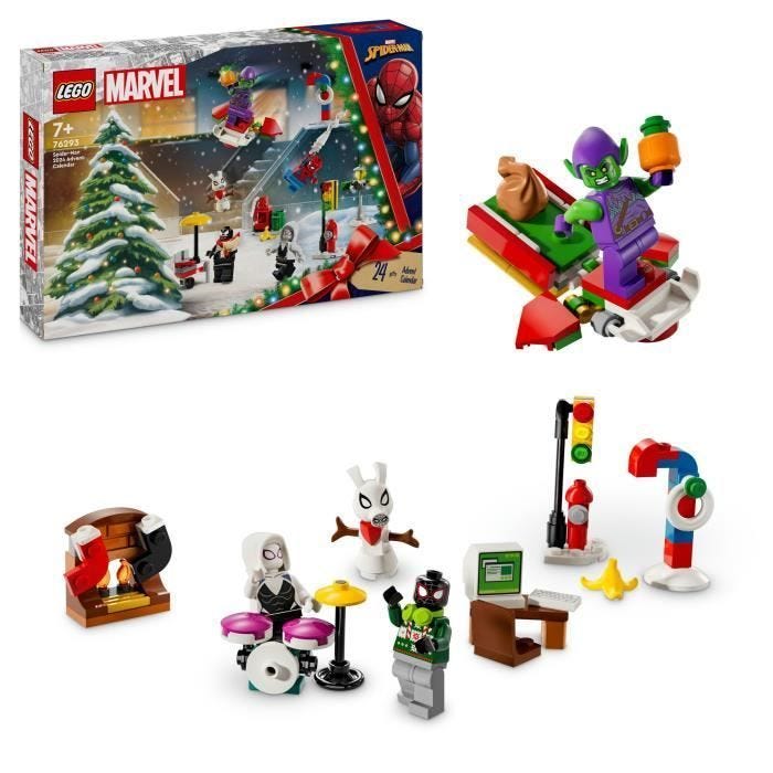 LEGO® Marvel 76293 Calendrier de l’Avent Spider-Man 2024 - Cadeau Festif pour Enfants