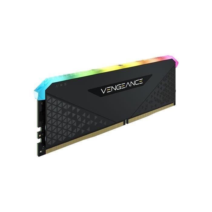 Mémoire RAM - CORSAIR - Vengeance RGB RS DDR4 - 16GB 1x16GB DIMM - Unbuffered - 3600 MHz - 1.35V - Noir (CMG16GX4M1D3600C)