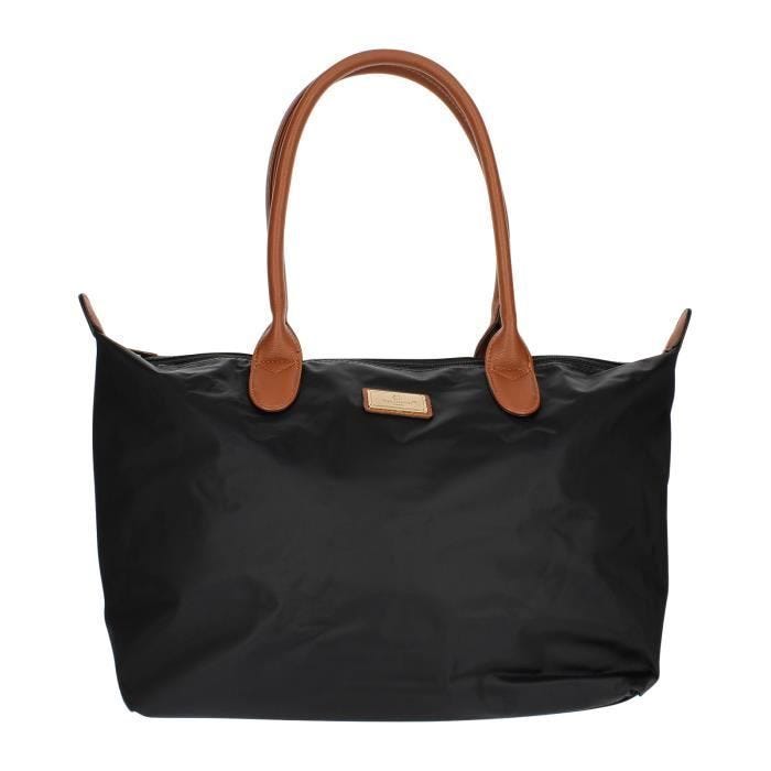 Sac cabas grande taille en Polyestere - Gallantry Paris - Noir - Peut contenir un format A4