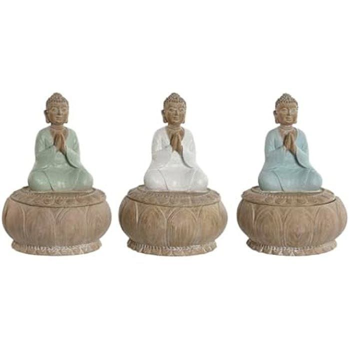 Figurine décorative - HOME ESPRIT - Multicolore - 11 x 11 x 15 cm - Lot de 3 unités - Intérieur