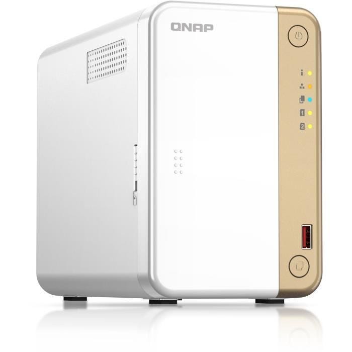 Serveur NAS Qnap TS-262-4G / NAS 2 baies Intel 2-core + 4G RAM