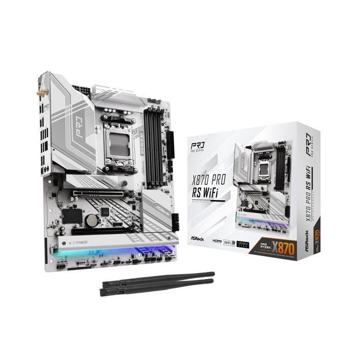 Carte mère - ASROCK - X870E Pro RS WiFi - WiFi intégré - DDR4 SDRAM - ATX