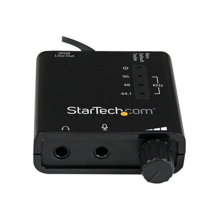 Carte son externe USB avec sortie SPDIF audio numérique - STARTECH - ICUSBAUDIO2D - 96 kHz/24 bits - Noir