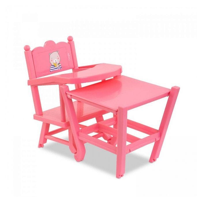 Chaise haute pour poupon 36 et 42cm - Corolle - 2 en 1 - Multicolore