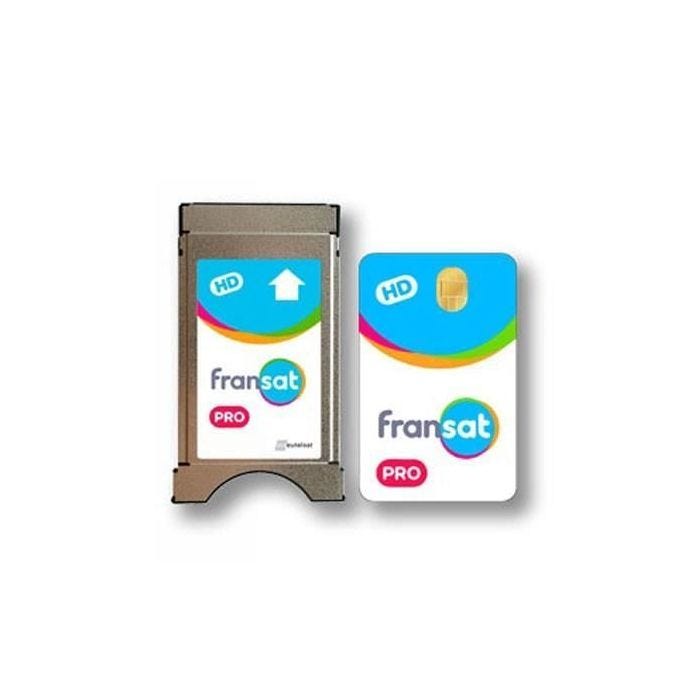 Pack FRANSAT PRO HD - HD4K - Module PCMCIA + Carte Fransat Pro - TNT HD gratuite - Satellite EUTELSAT