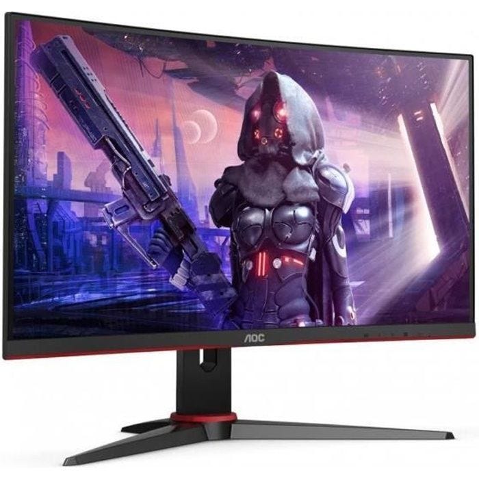Ecran PC Gamer incurvé - AOC C24G2AE/BK - 23,6" FHD - Dalle VA - 1ms - 165Hz - HDMI / VGA / DisplayPort - FreeSync Premium