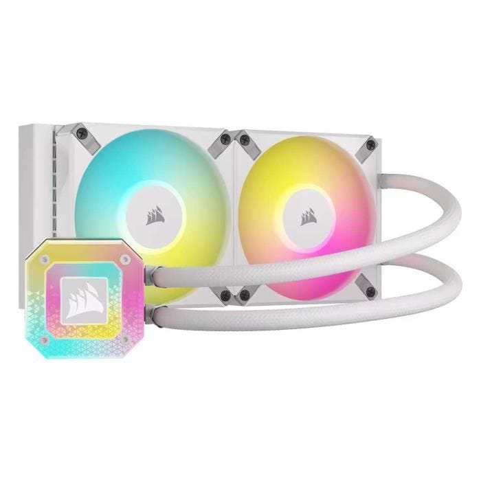 CORSAIR - H100i ELITE CAPELLIX XT - Kit de Watercooling tout-en-un - Radiateur 240mm - Blanc - (CW-9060072-WW)