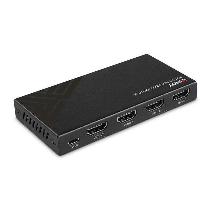 Switch HDMI - LINDY - 3 Port HDMI 8K60 - HDMI 2.1 - 3 entrées - Commutateur 8K 60Hz