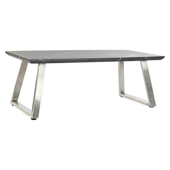 Table basse style moderne, urban noir bois, acier 120 cm