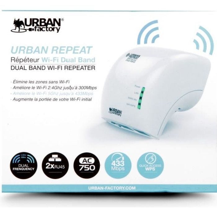 Répéteur WIFI AC750 - Urban Factory
