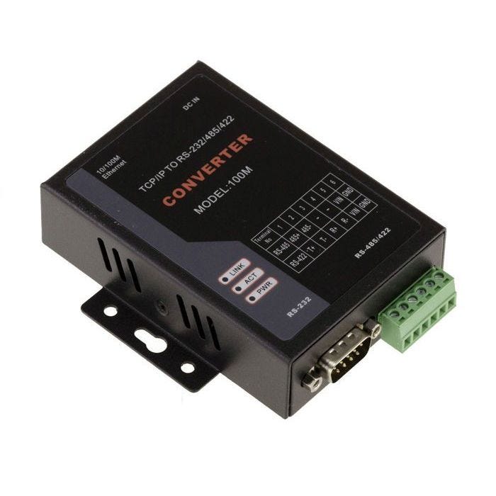 Convertisseur série RS232 RS485 RS422 vers TCP IP LAN ETHERNET