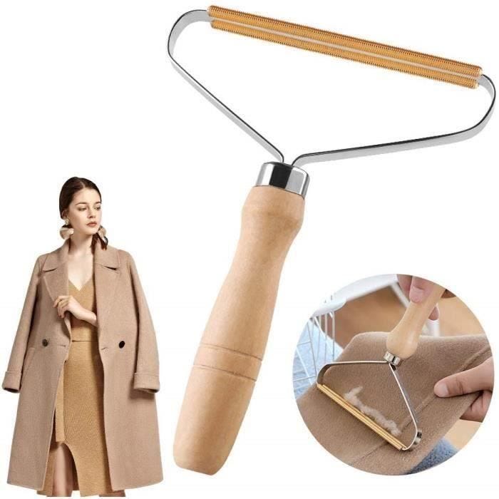 Brosse Manuel Anti Poil, Rasoir Anti Bouloche, Pull en Bois vêtements Anti-Peluches Fuzz Rasoir Brosse Manuelle