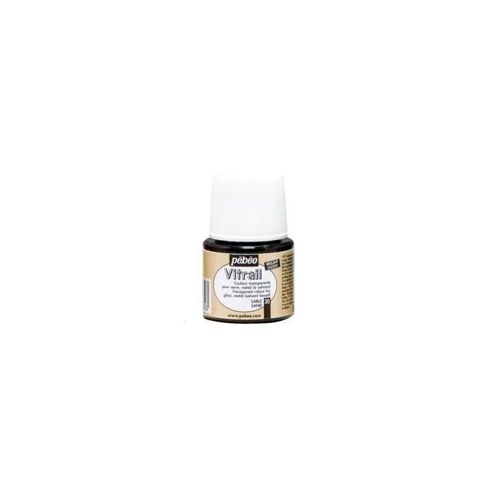 Peinture Vitrail - Pébéo - Sable - 45ml - Transparent - Brillant