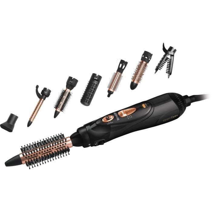 Fer à friser à air chaud - SENCOR - SHS 8550BK - 1000 W - 7 accessoires - Noir