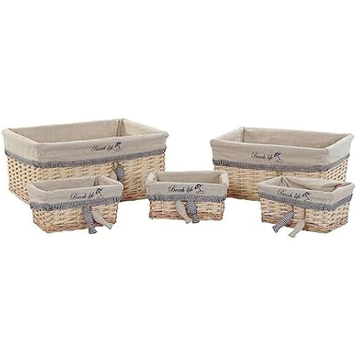 Jeu de paniers - DKD Home Decor - Multicolore - Polyester - 38 x 48 x 13 cm - À monter soi-même
