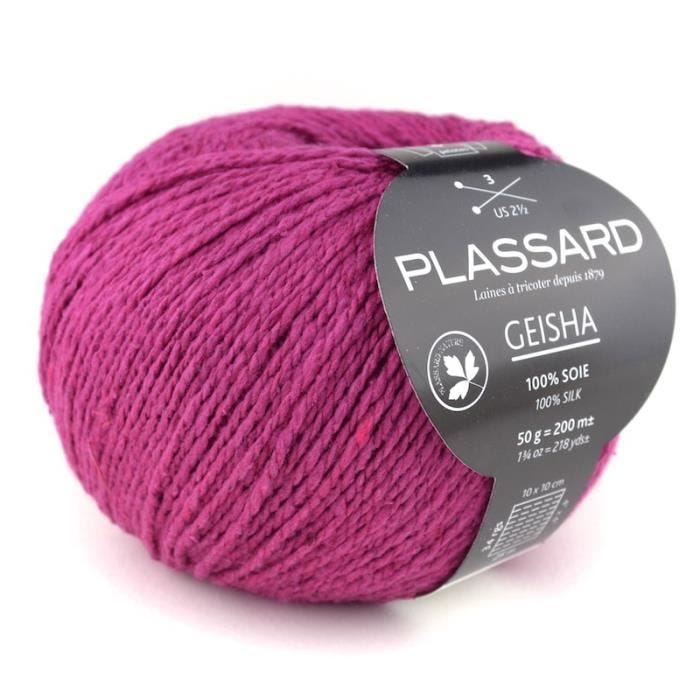 Fil d'été - PLASSARD - Geisha 32 - 100% soie - Couleur Rose - Aiguille N°4