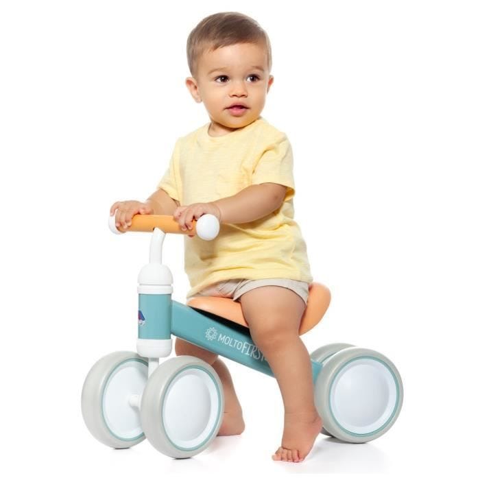 Porteur My 1st Bike Bleu - M MOLTO - Vélo sans pédales pour bébé - 4 roues